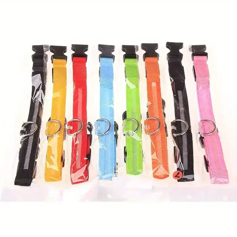 Nylon LED Night Safety Flashing Glow In The Dark Dog Leash