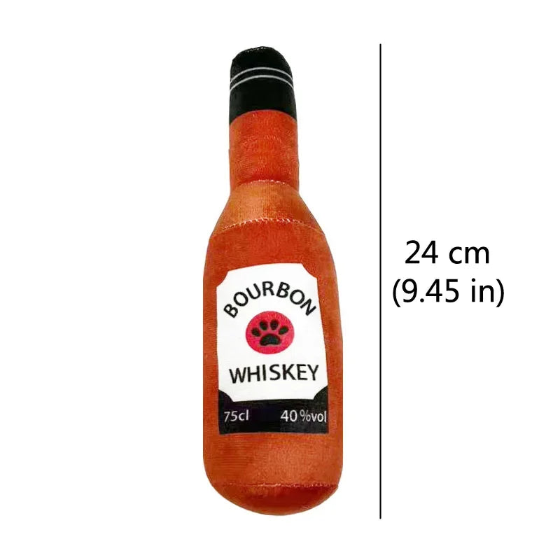 Fun Plush Dog Toys Beer Bottle