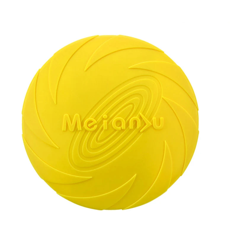 Dog Toys Silicone Flying Disc Multicolor Chew Toy